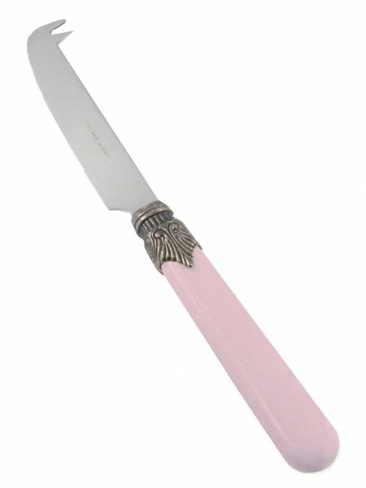 Coltello Acciaio Inox 18/10 per Formaggio - Modello Classic - Rivadossi Sandro - Colore Rosa Antico - 