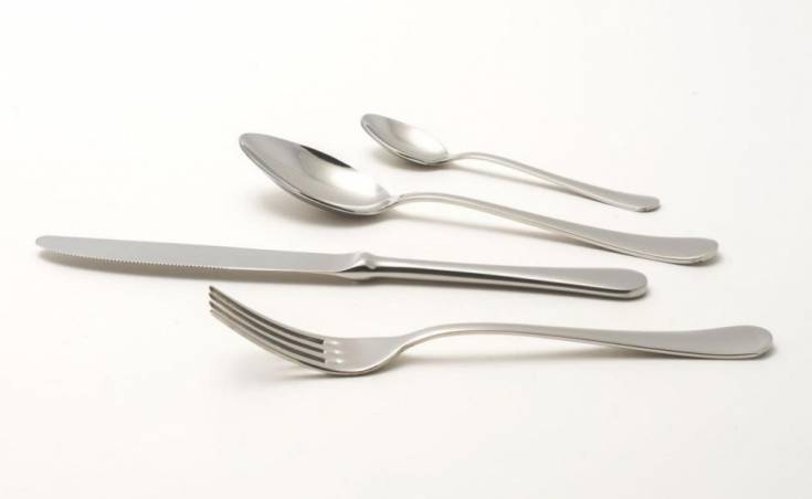18/10 Steel Cutlery Dishwasher Safe - Serena Set 24 Pieces - Made in Italy -  - 