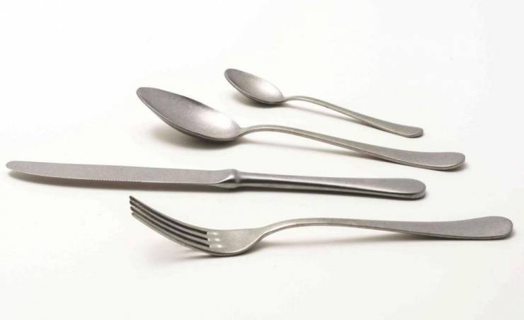 Couverts En Acier De Style Vintage / Industriel - Serena Antico Set 24 Pièces - 