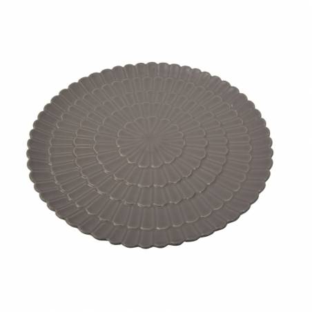 PIATTO PORCELLANA FLOWER GIALLO Ø CM 33X2,5 - 