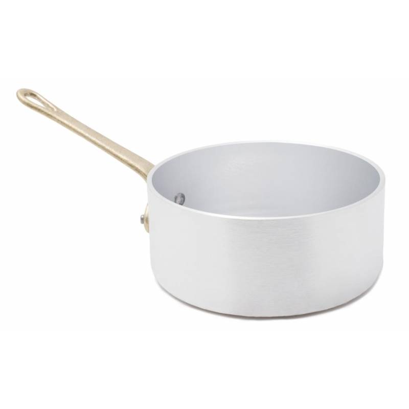 Casserole professionnelle en aluminium avec poignée en laiton - 