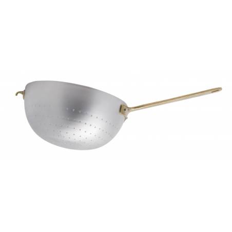 Aluminium-Sieb mit Messinggriff und Haken - Retro-Stil - 