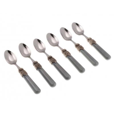 Italian Colored Cutlery - Vintage - Set 6 Pcs Moka Spoon - Rivadossi Sandro -  - 