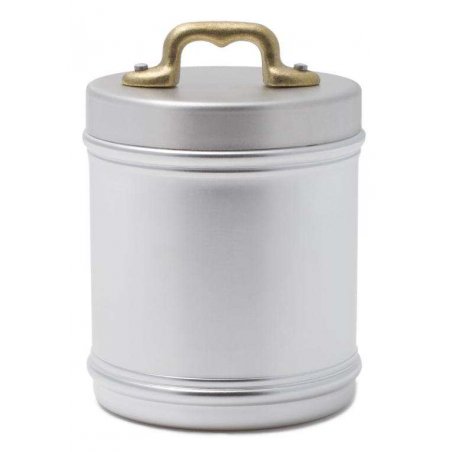 Pot de cuisine en aluminium avec couvercle et poignée pont en laiton - 